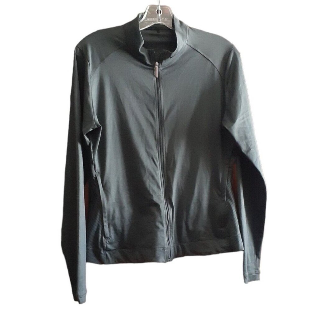 Nike Golf Dri-Fit Jacket Full Zip Gray Embroidered Logo S Activewear